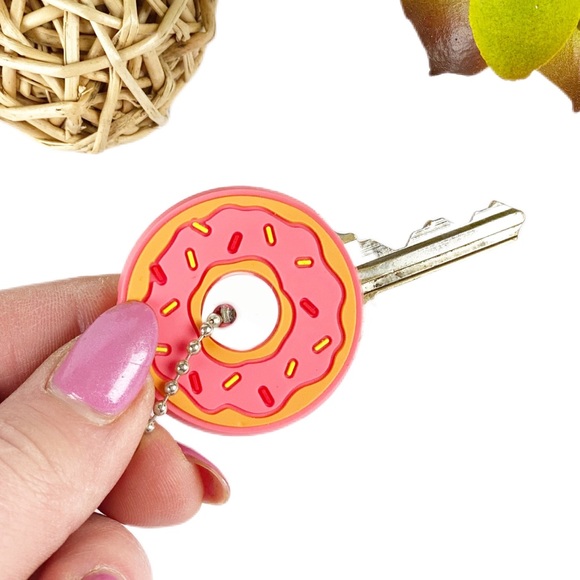 Accessories - SOLD Key Covers Pink Donuts Sprinkled Novelty